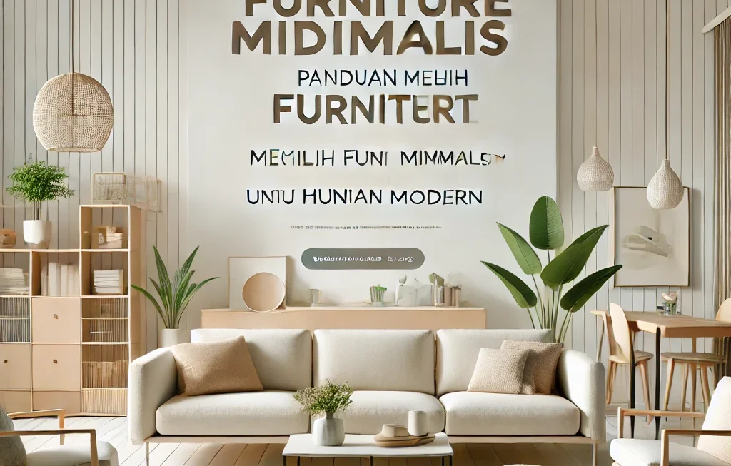 Panduan Memilih Furniture Minimalis untuk Hunian Modern