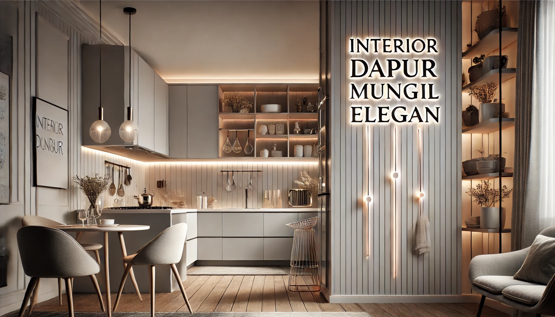 Interior Dapur Mungil Elegan