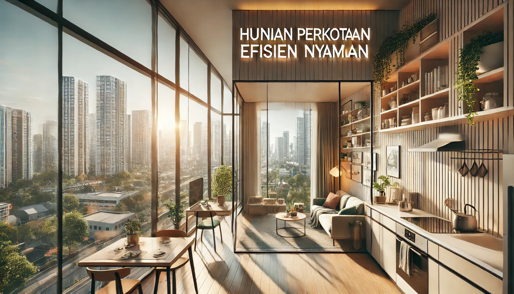 Hunian Perkotaan Efisien Nyaman 1 Hunian Perkotaan Efisien Nyaman